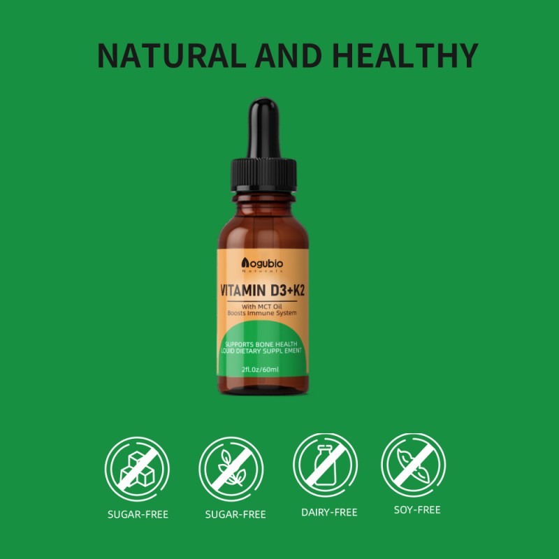 Hot Sale Private Label Vitamin D3 K2 Liquid Supplement for Fast Absorbing Formula