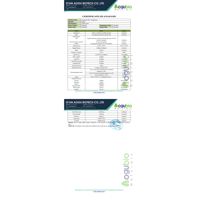 High Quality Coenzyme Q10 10% Water Soluble Coenzyme Q10 Raw Material Coenzyme Q10