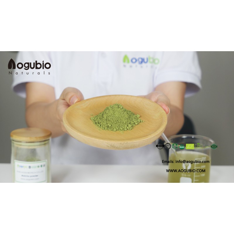 Aogubio Organic Matcha Green Tea Powder for Shake Smoothies Baking Superfoods Non-GMO Vegan Food Grade Matcha Powder