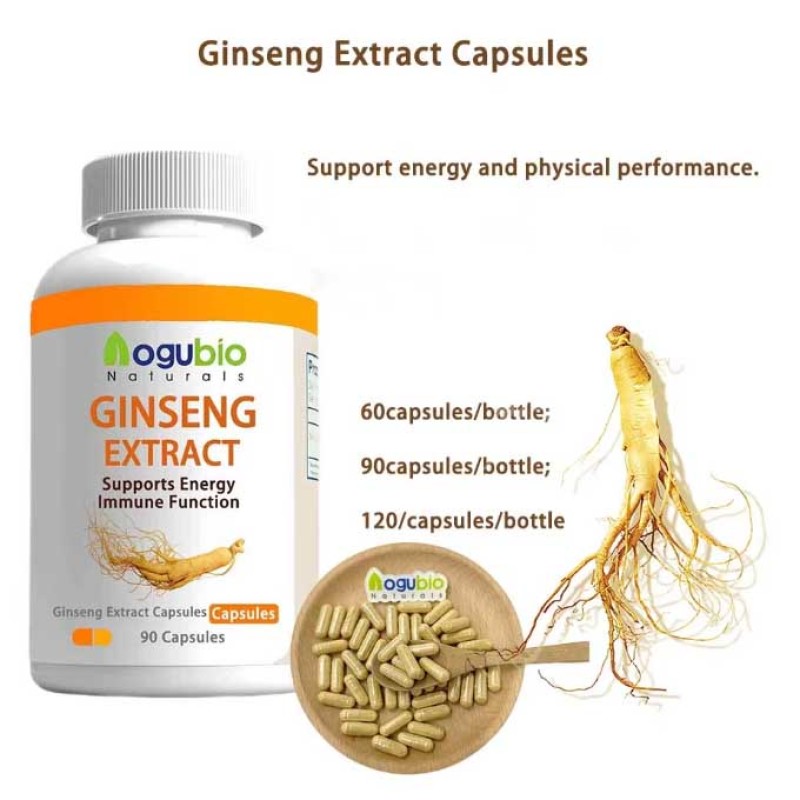 Aogubio Supply High Quality 99% Ginseng Capsules Wholesale Ginseng Capsules