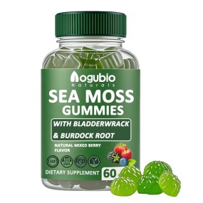 Factory Supply Sea Moss Gummies Hot Selling OEM Private Label Organic Shilajit Sea Moss Gummies