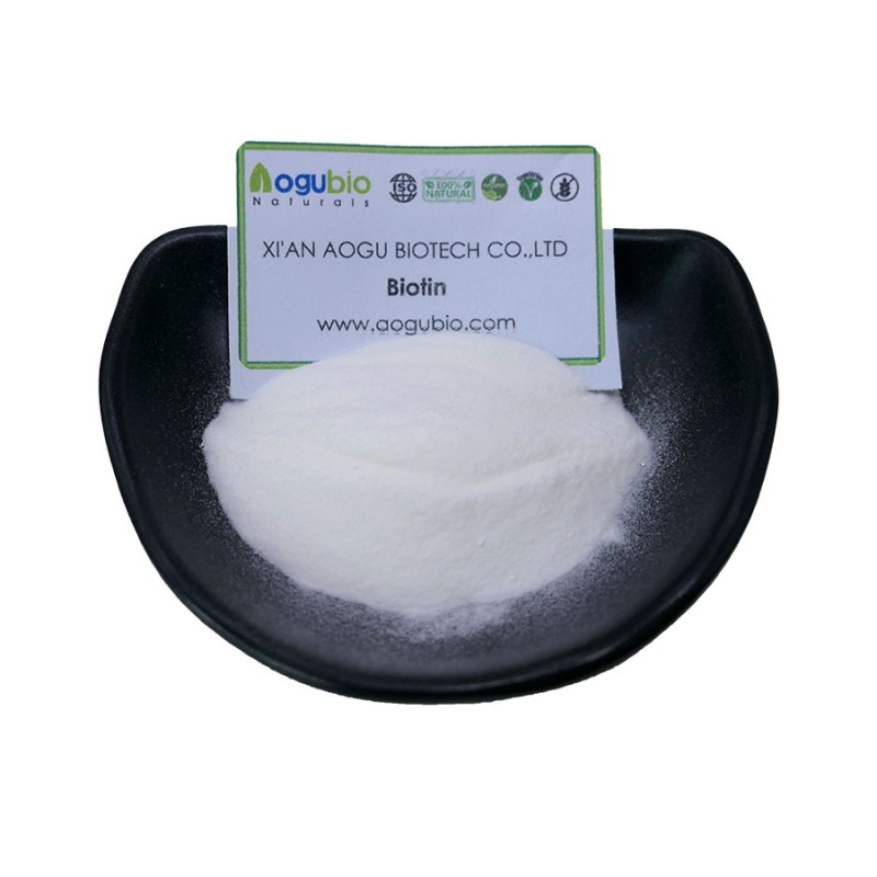 Aogubio Supply Biotin Powder Vitamin Series Biotin Powder 99% Biotin Powder Food Grade CAS NO 58-85-5