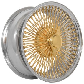 Wire Wheel Supplier - Triple Gold Chrome 100 Spokes