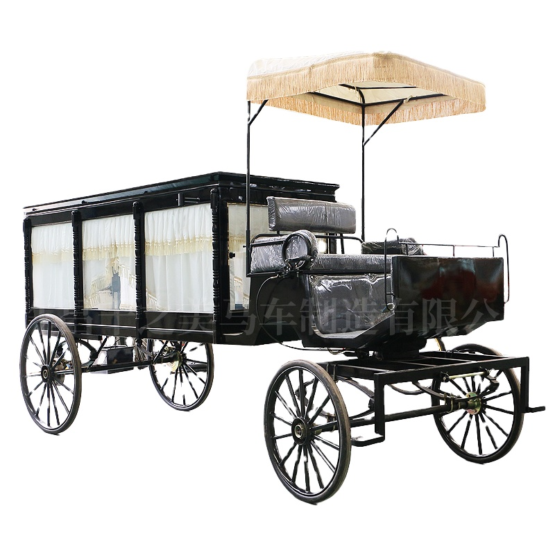 Funeral Buggy Factory - Black Carriage Trailer