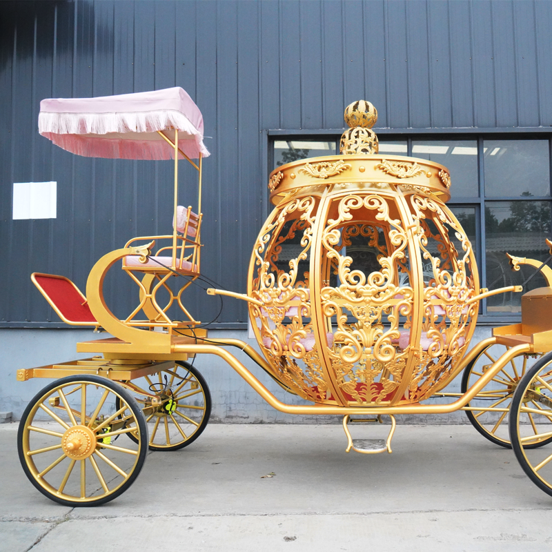 Cinderella Carriage Manufacturer - All Gold Sculpture