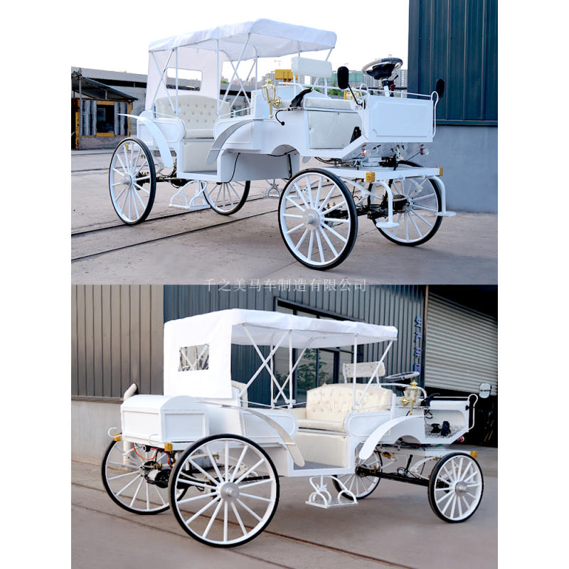 Wedding Carriage Supplier - White Grass Horse Drawn