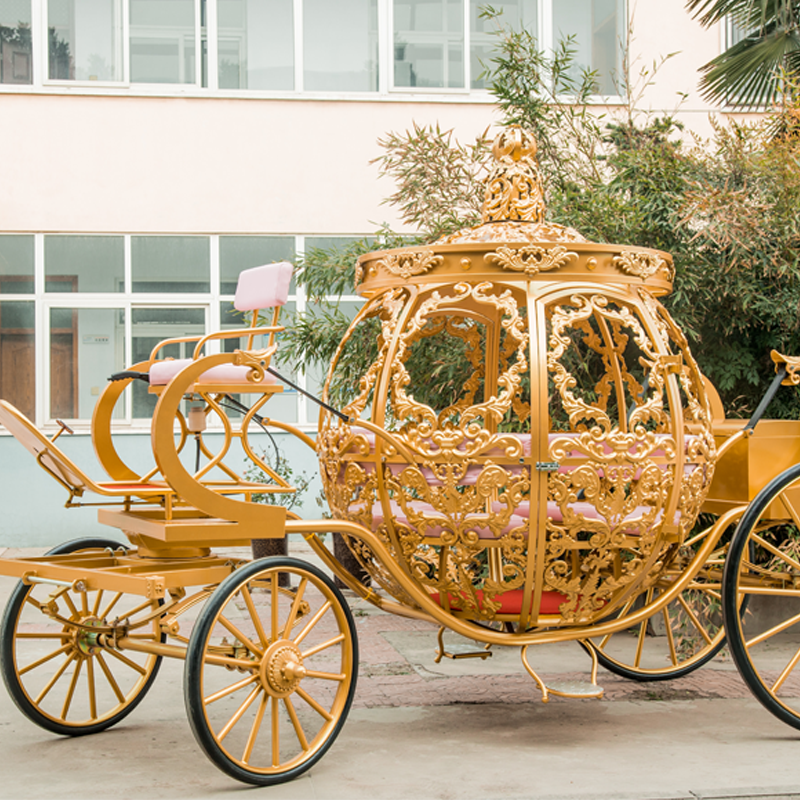 Cinderella Carriage Manufacturer - All Gold Sculpture