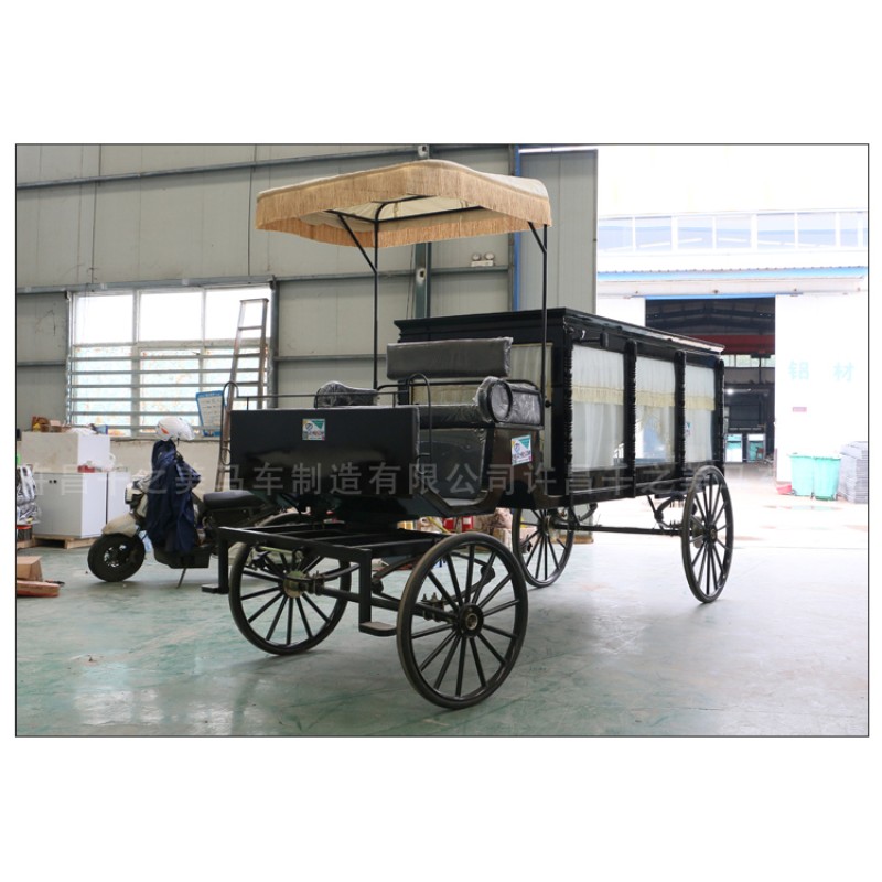Funeral Buggy Factory - Black Carriage Trailer