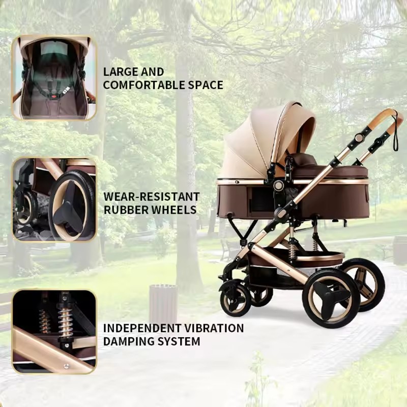 Baby Stroller Manufacturer - 3-in-1 High Landscape Sitting/Lie Folding