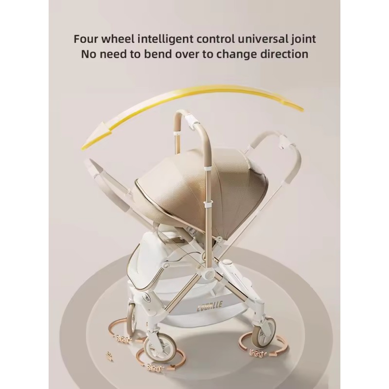 Baby Stroller Factory - Compact Comfortable Linen PU Foldable