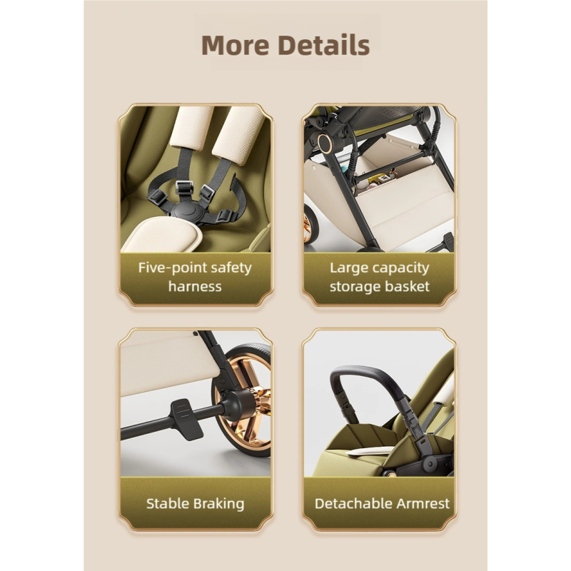 Baby Stroller Manufacturer - Luxury Multi-Function Linen Travel System