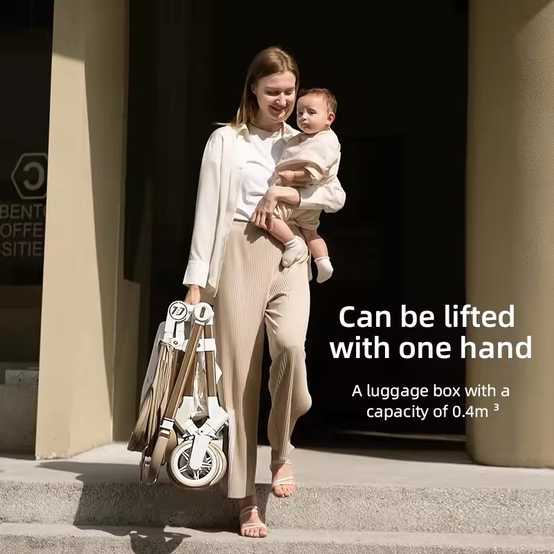 Baby Stroller Factory - Luxury Lightweight Linen Reversible Handle