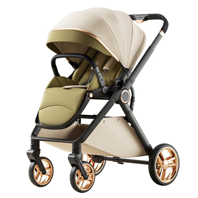 Baby Stroller Manufacturer - OEM Foldable Linen Large Basket Pram