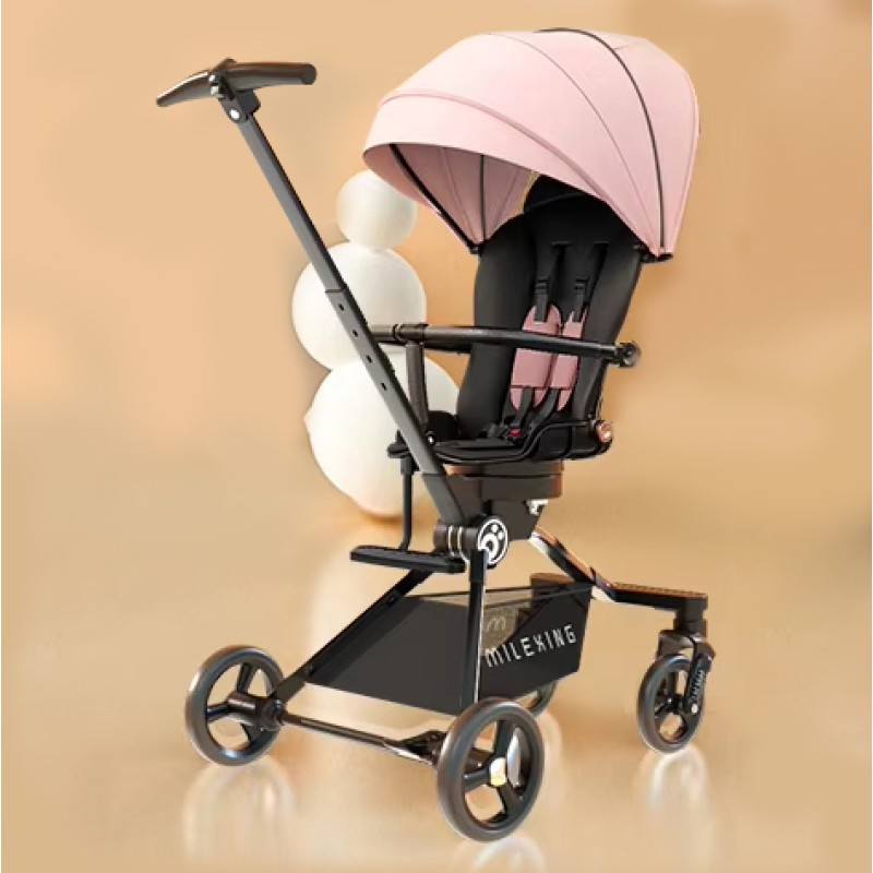 Double Stroller Factory - Linen 4 Wheel Foldable 2 in 1