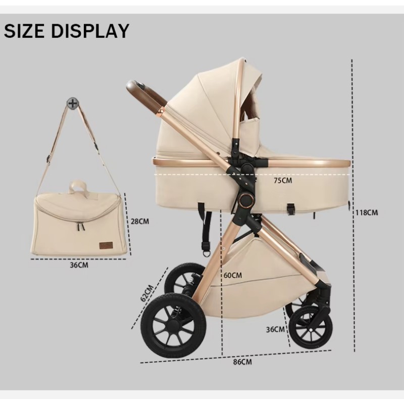Baby Pushchair Factory - High View 2 in 1 Foldable