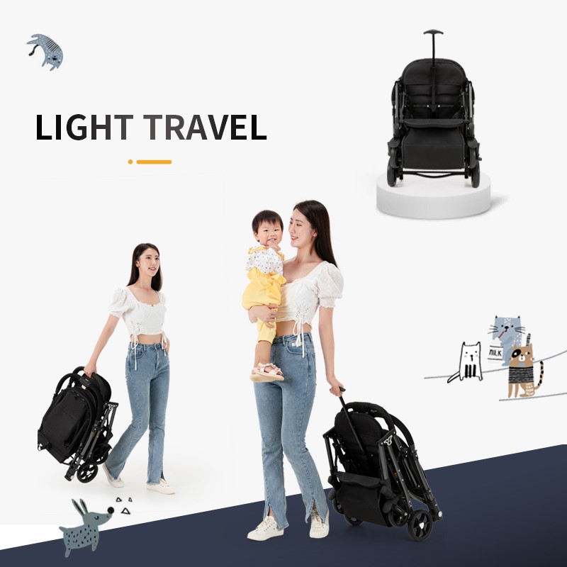 Kids Stroller Manufacturer - X Type PU Wheel Cotton