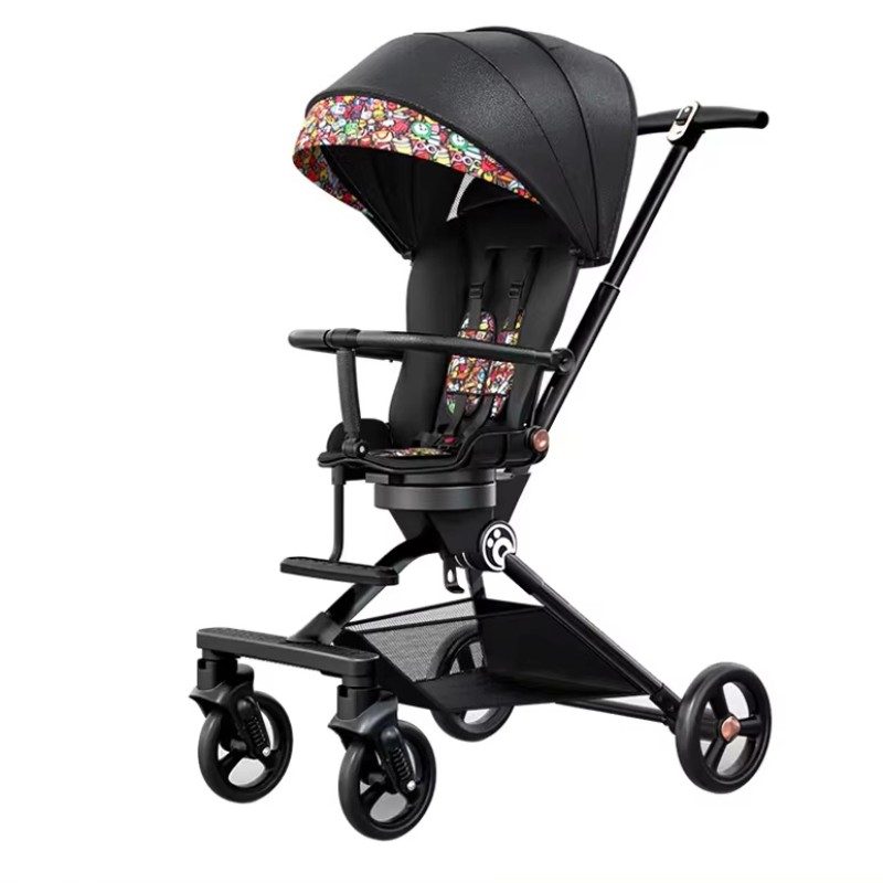 Double Stroller Factory - Linen 4 Wheel Foldable 2 in 1