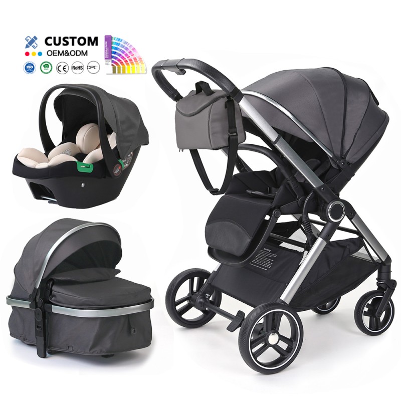 Baby Travel System Factory - Luxury 3 in 1 Carriage Pram