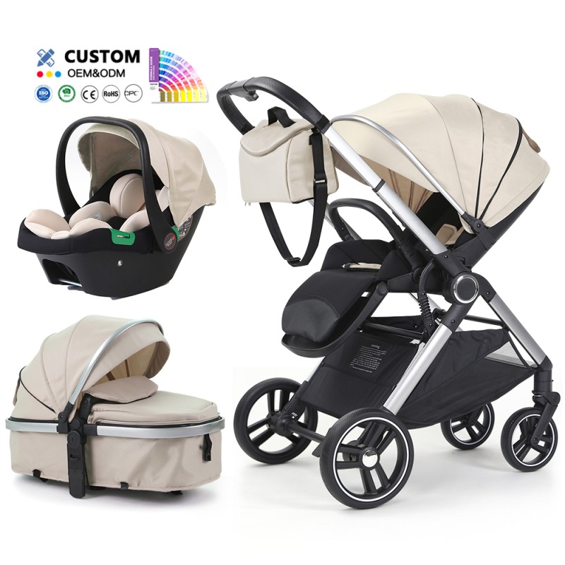 Baby Travel System Factory - Luxury 3 in 1 Carriage Pram