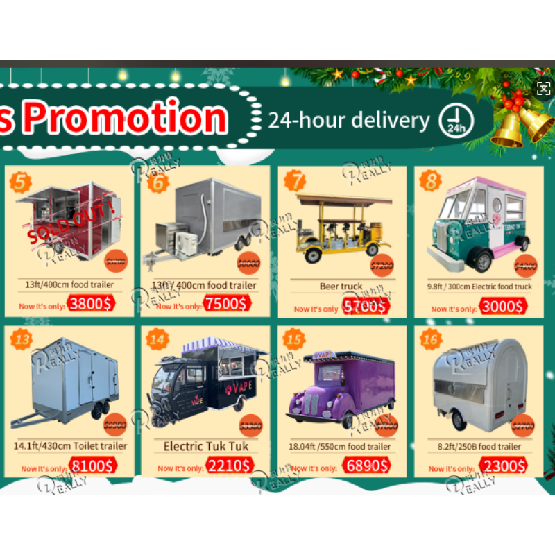 Mobile Food Cart Factory - Hamburger Trailer Kitchen Van