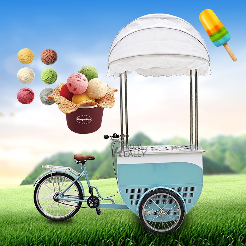Food Tricycle Manufacturer - Electric Popsicle Freezer Bike