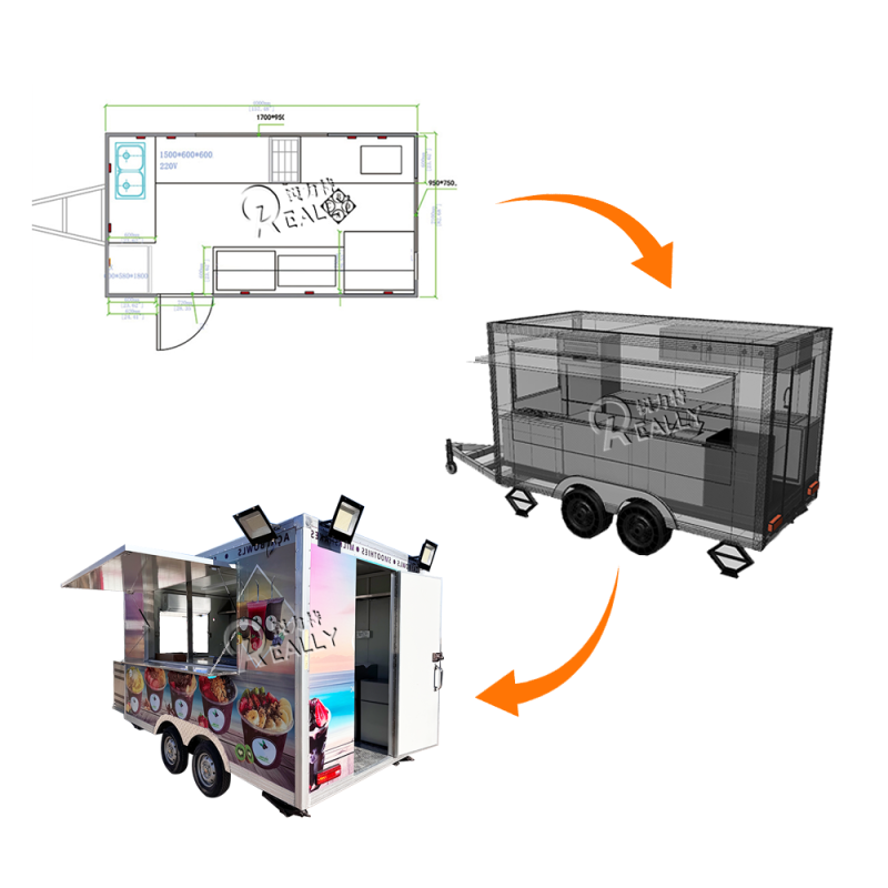 Mobile Food Truck Manufacturer - DOT CE Concession Trailer
