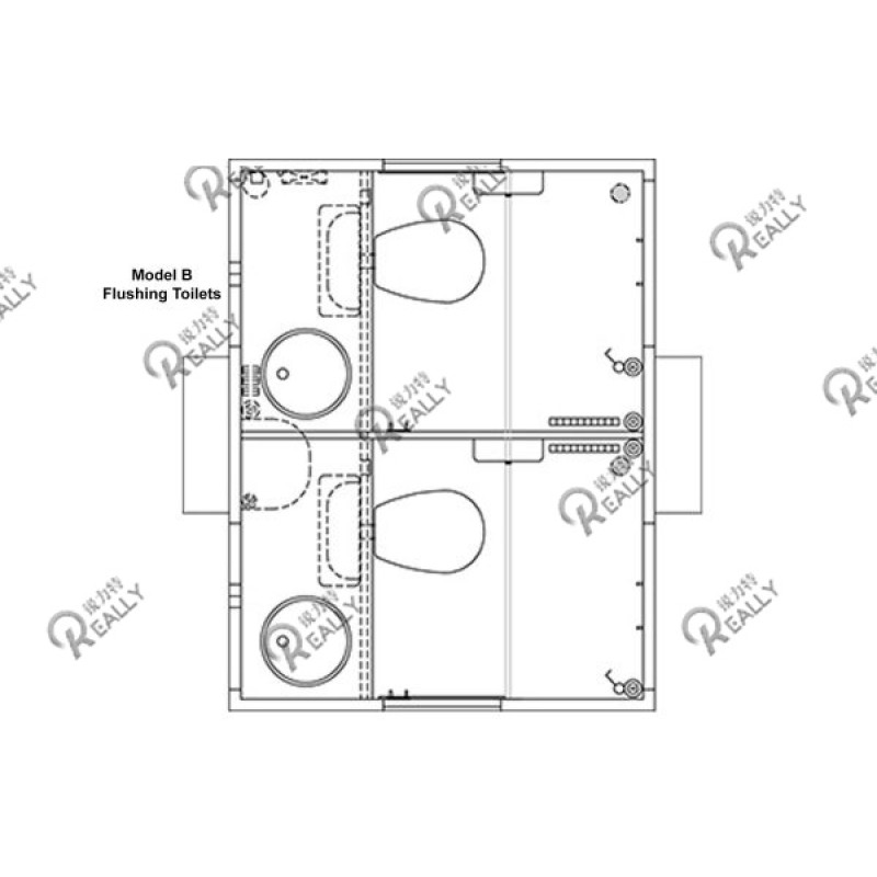 Portable Toilet Factory - 4 Stall Luxury Trailer