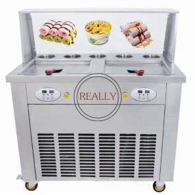 Ice Cream Machine Factory - Electric Double Pan Roller