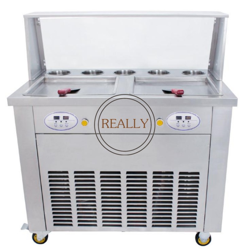 Ice Cream Machine Factory - Electric Double Pan Roller