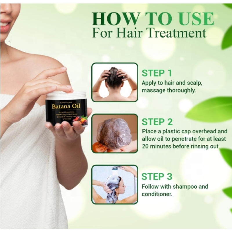 Customized Private Label Organic Hair Growth Oil Butter Improve Hair Growth 100g 100% Pure Batana Oil for Hair Growth