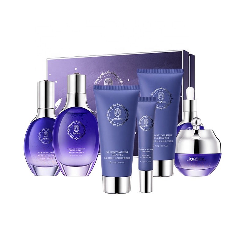 Hot Sell Moisture Beauty Organic Squalane Yeast Facial Set Skin Care for Women