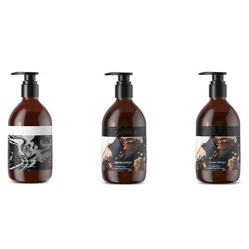 Wholesale 300ml Solid Organic Anti Hair Loss Eco Friendly Ginger Shampoo Pump