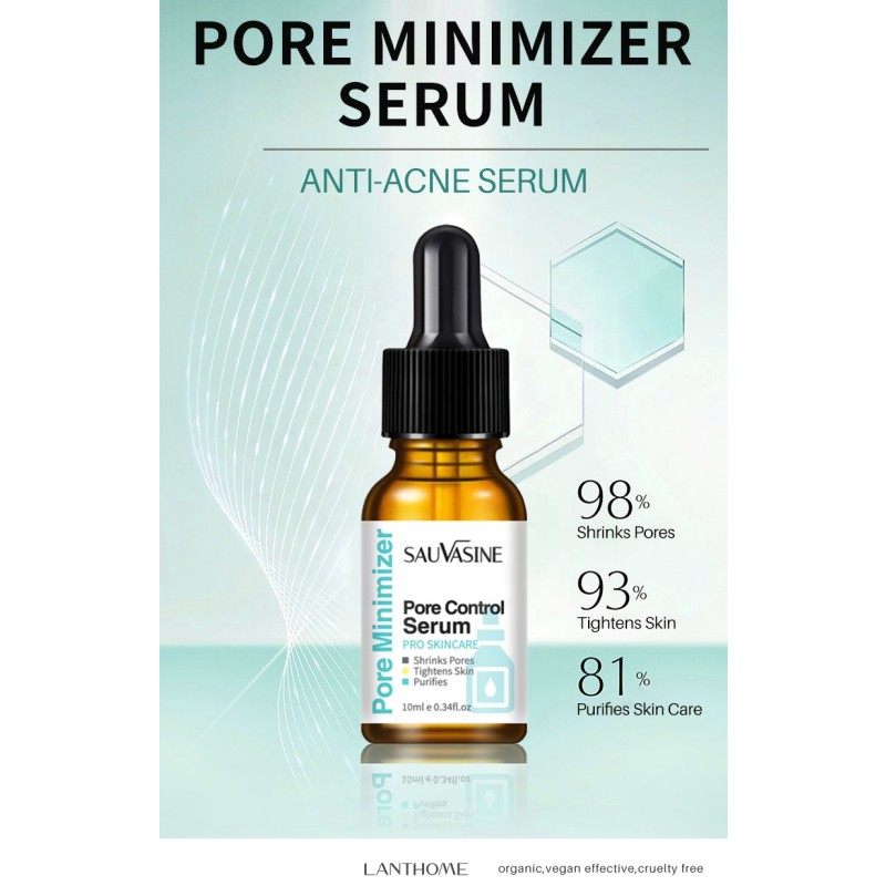 Customized Private Label 10ml Blackhead Removal Tightens Skin Pore Shrinking Serum for Skin Care