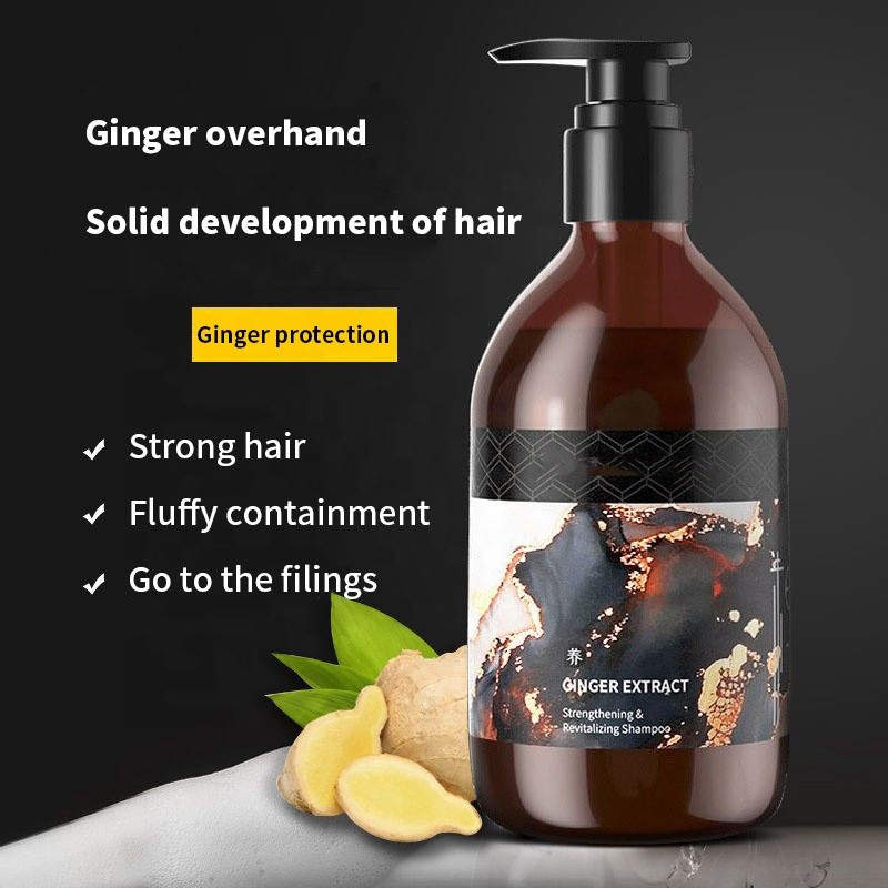 Wholesale 300ml Solid Organic Anti Hair Loss Eco Friendly Ginger Shampoo Pump