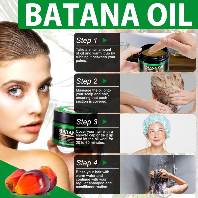 Private Label Natural Best Hair Growth Oil Veganic Raw Batana Hair Growth Oil for Men