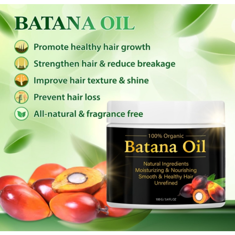 Customized Private Label Organic Hair Growth Oil Butter Improve Hair Growth 100g 100% Pure Batana Oil for Hair Growth