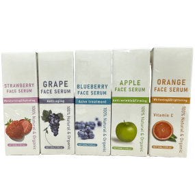 Private Label Organic 24k Gold Fruit Skin Care Serum Anti Aging Acne Treatment Whitening Vitamin C Face Serum