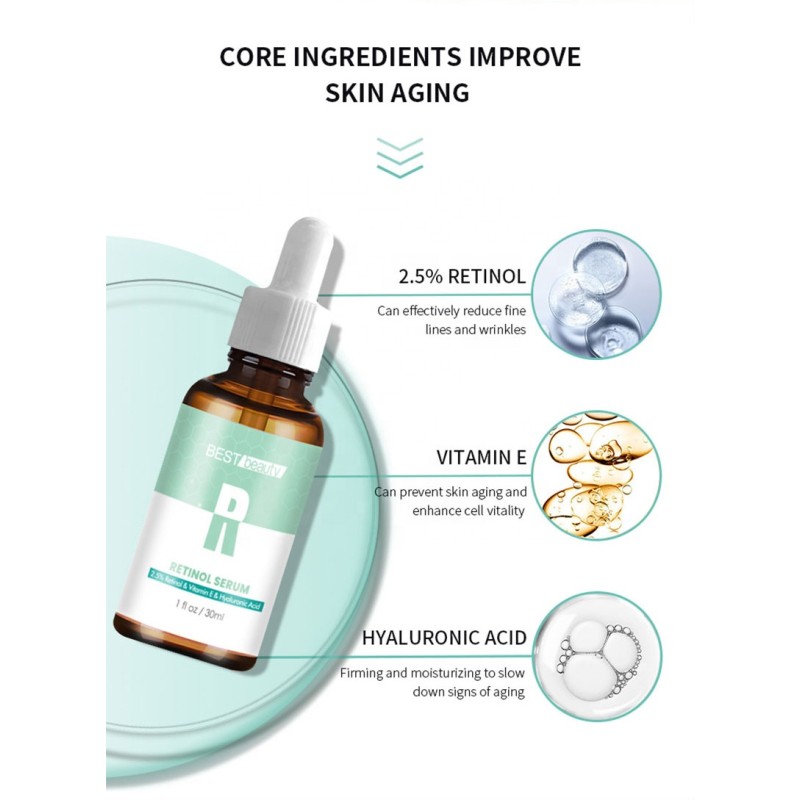 Private Label Moisturizing 95% Hyaluronic Acid Serum Anti Aging 2.5%  Serum Whitening  20% Vitamin C Serum