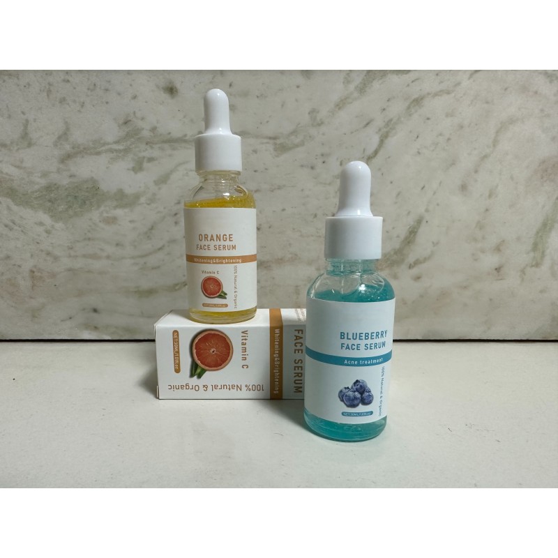 Private Label Organic 24k Gold Fruit Skin Care Serum Anti Aging Acne Treatment Whitening Vitamin C Face Serum