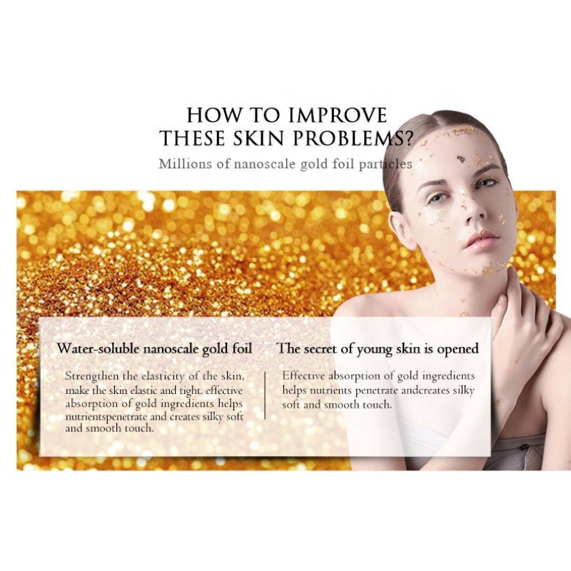Customized Private Label Face Serum Anti-wrinkle Anti-aging Brightening Skin 30ml 24k Gold Serum
