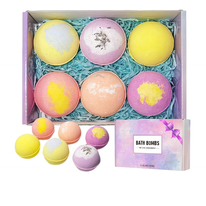 Customized Private Label Natural Organic Vegan Aromatherapy Fizzy Bath Bomb Gift Set for Woman