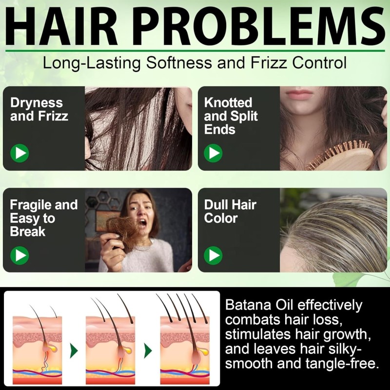 Private Label Natural Best Hair Growth Oil Veganic Raw Batana Hair Growth Oil for Men