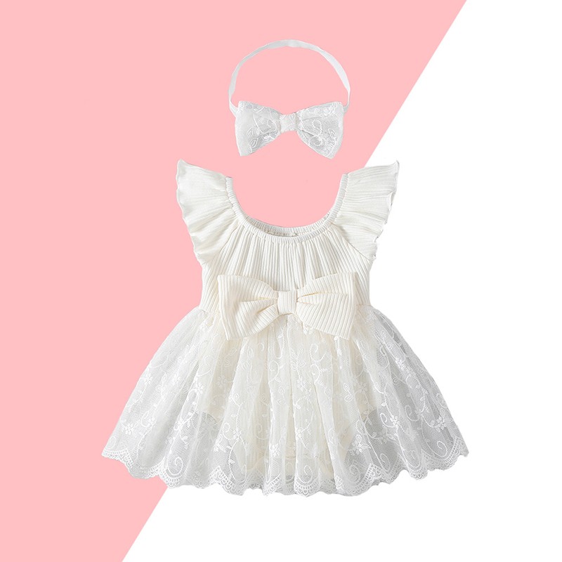 Wedding Dress Factory - Fashionable Puffy Laced Bow