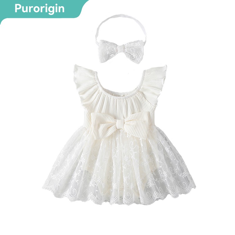 Wedding Dress Factory - Fashionable Puffy Laced Bow