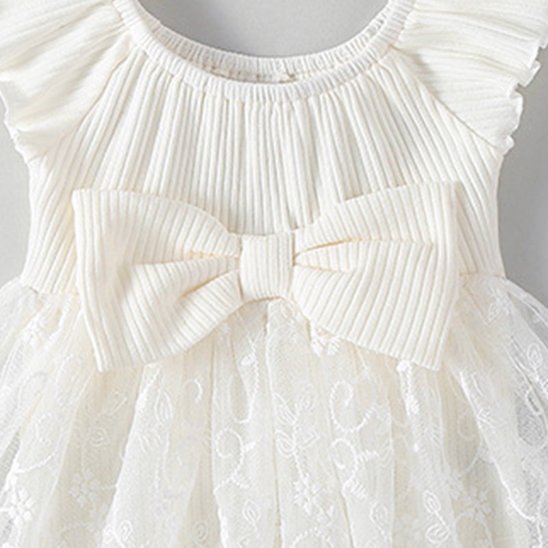 Wedding Dress Factory - Fashionable Puffy Laced Bow