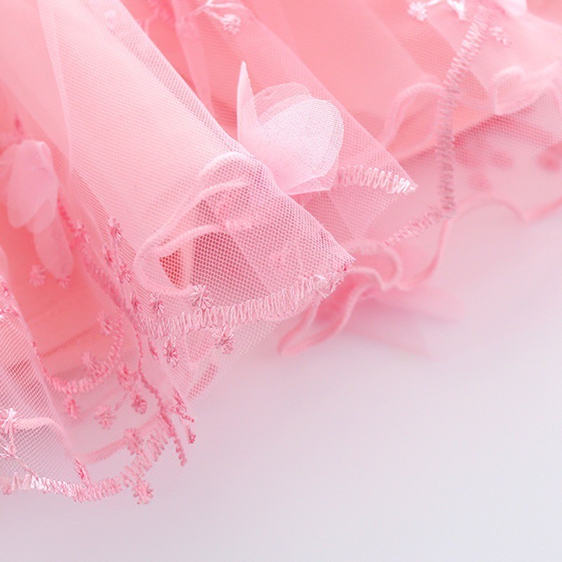 Princess Dress Manufacturer - Sleeveless Embroidered Lacy Ball Gown