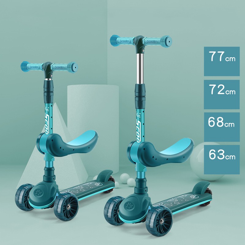 Kick Scooter Manufacturer - 2 in 1 Foldable 3 Wheel Light