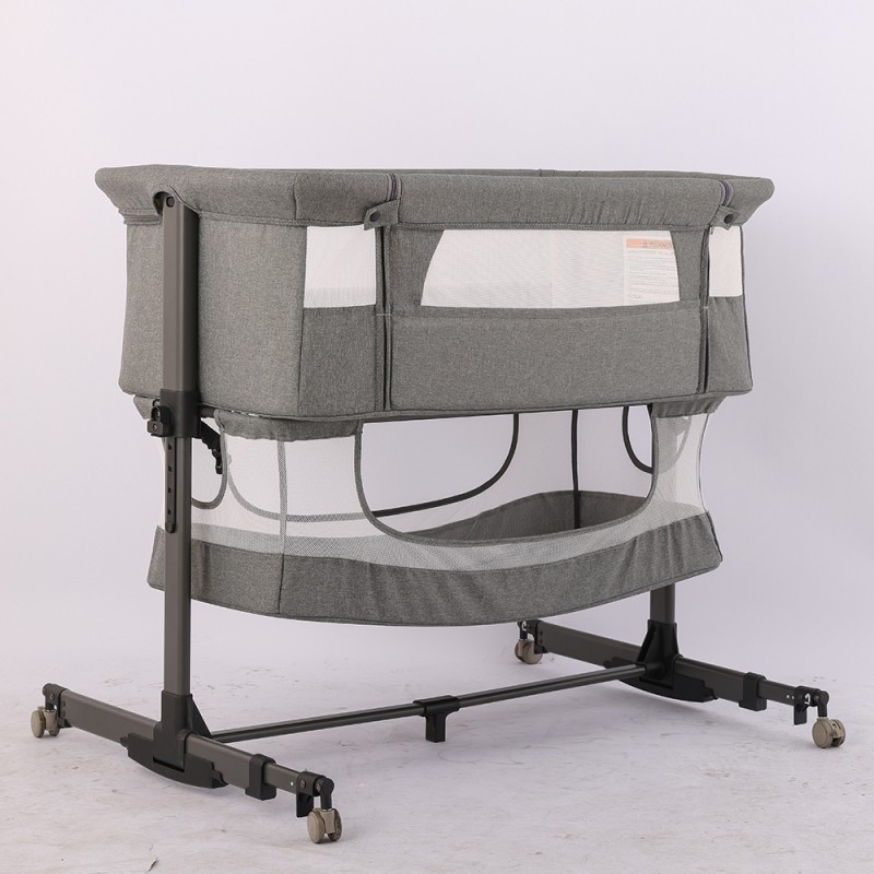 Portable Crib Manufacturer - Foldable Grey Mosquito Net