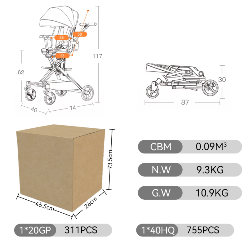 Baby Stroller Factory - Aluminum Automatic Folding Compact