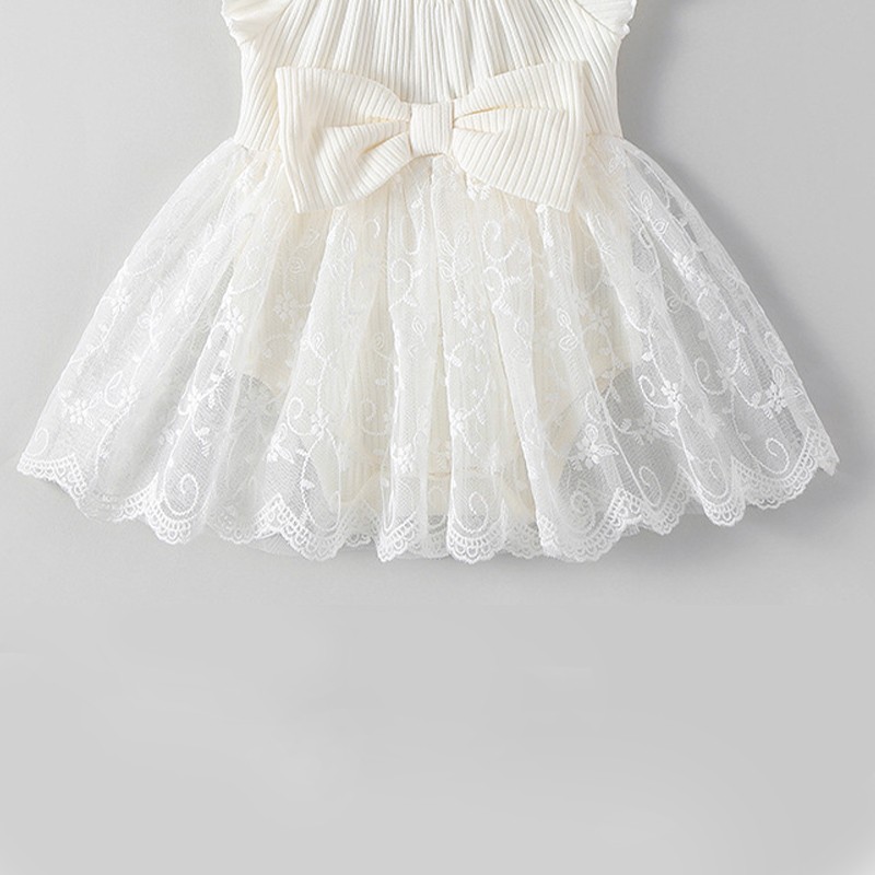 Wedding Dress Factory - Fashionable Puffy Laced Bow